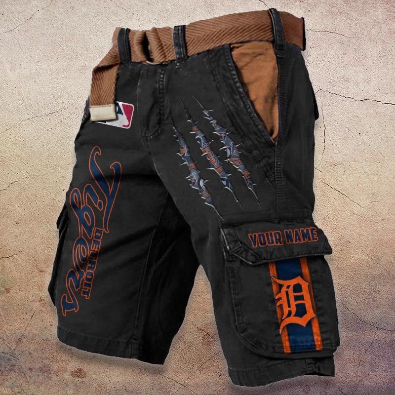 Sportswearmerch Detroit Tigers MLB Denim Short For Fan