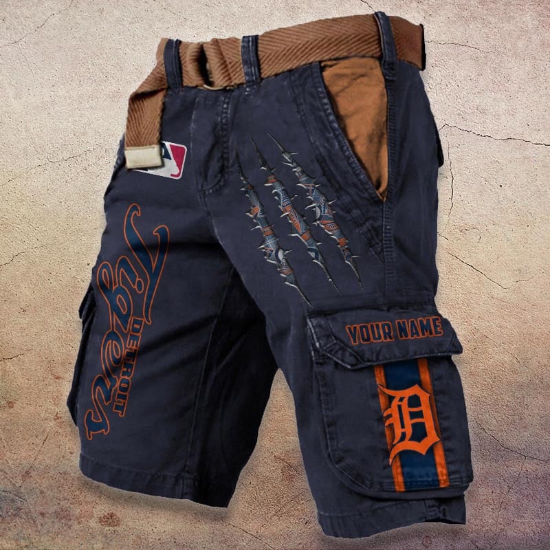 Sportswearmerch Detroit Tigers MLB Denim Short For Fan