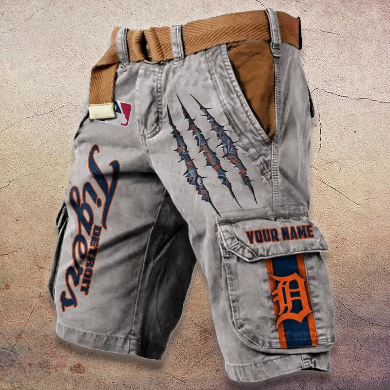 Sportswearmerch Detroit Tigers MLB Denim Short For Fan