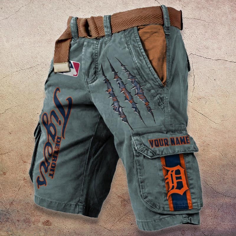 Sportswearmerch Detroit Tigers MLB Denim Short For Fan