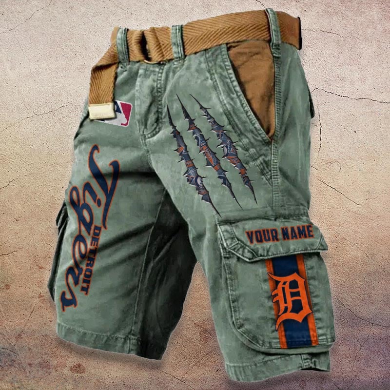 Sportswearmerch Detroit Tigers MLB Denim Short For Fan