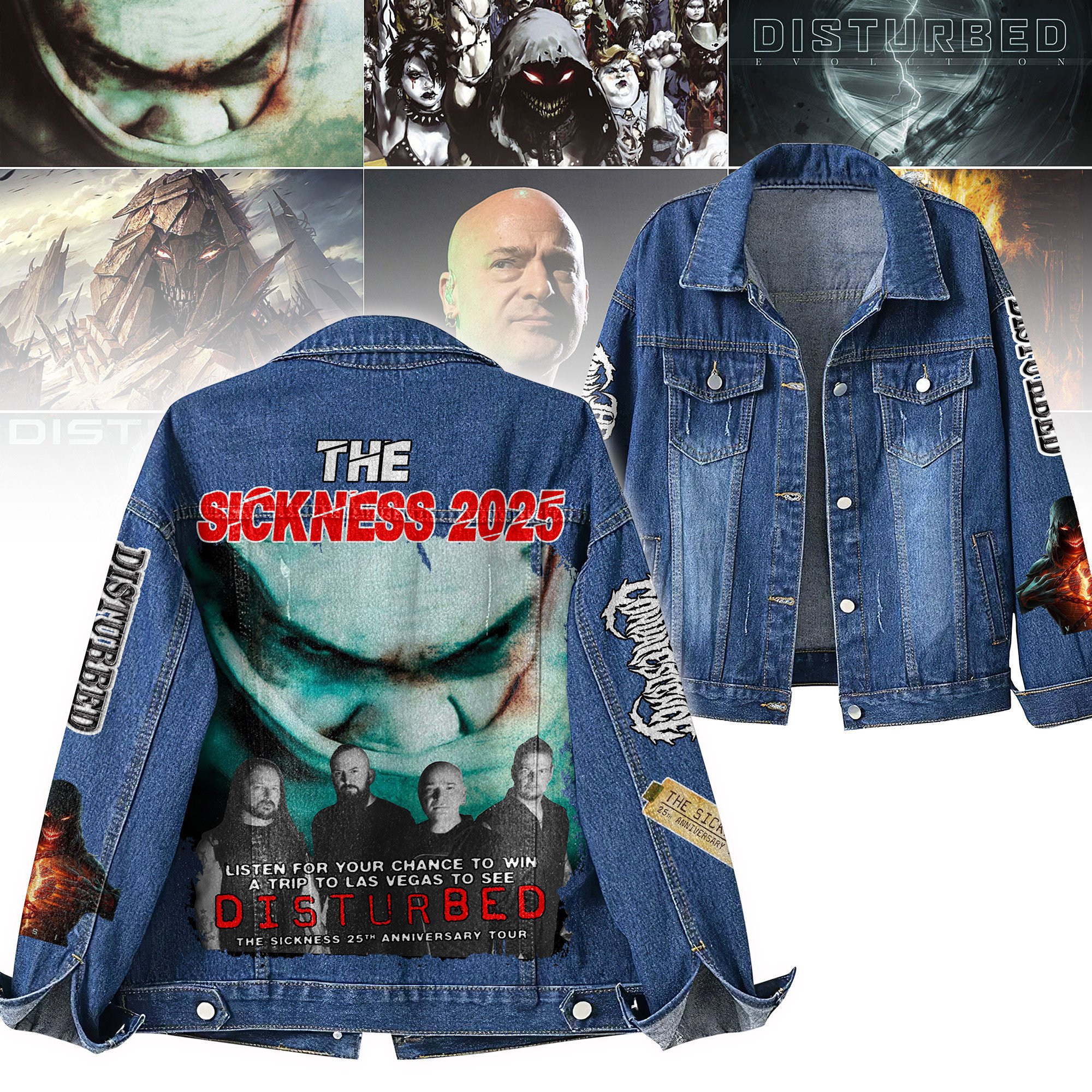 Sportswearmerch Disturbed Denim Jacket Gift For Fans