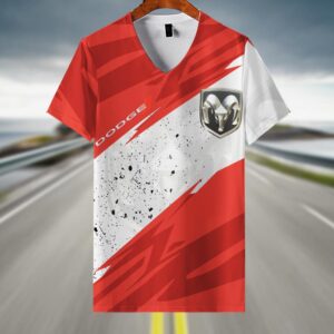 Sportswearmerch Dodge Car V-neck Women T-shirt For Fan