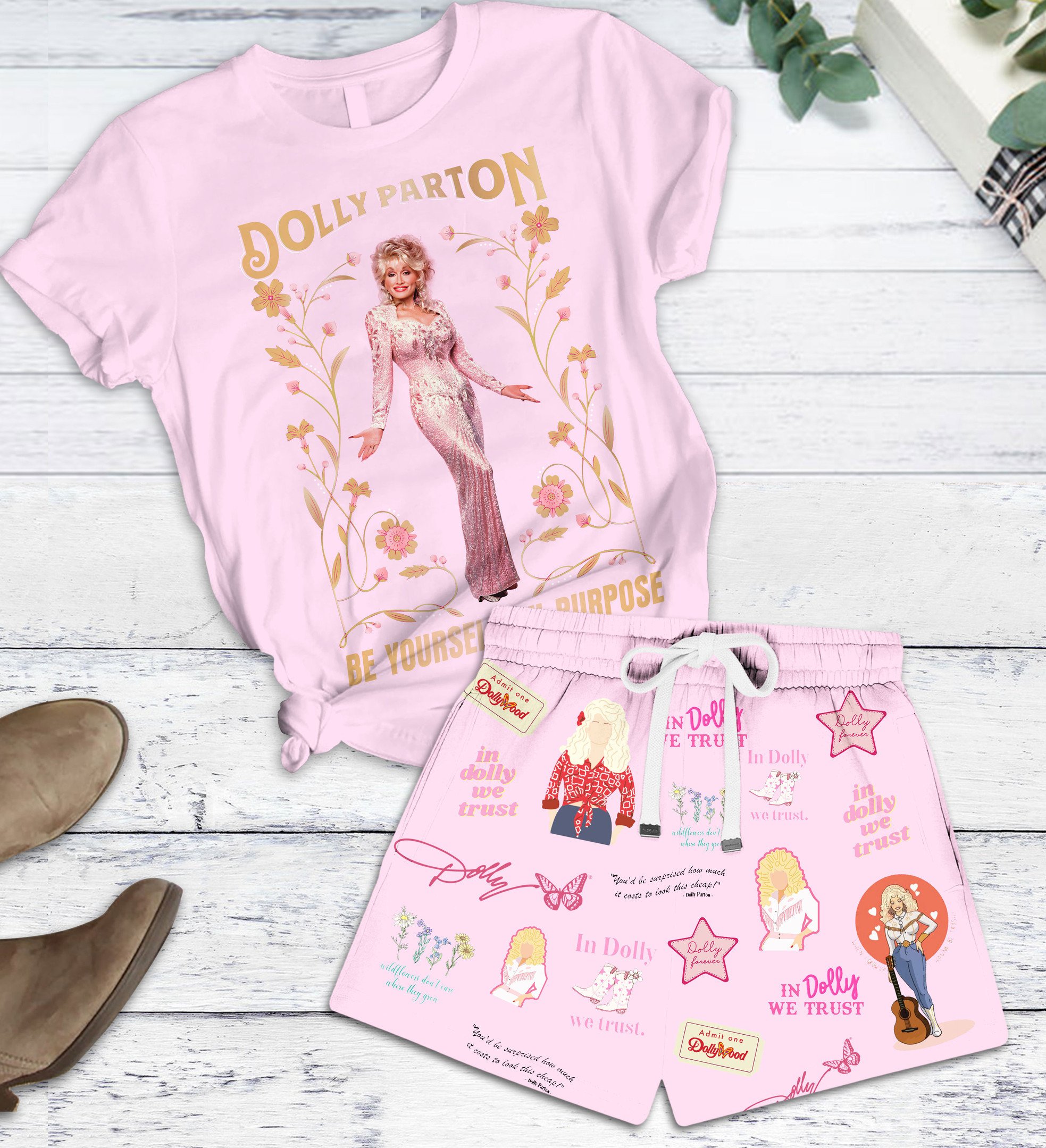 Sportswearmerch Dolly Parton Short Pajamas Set Gifts For Fans