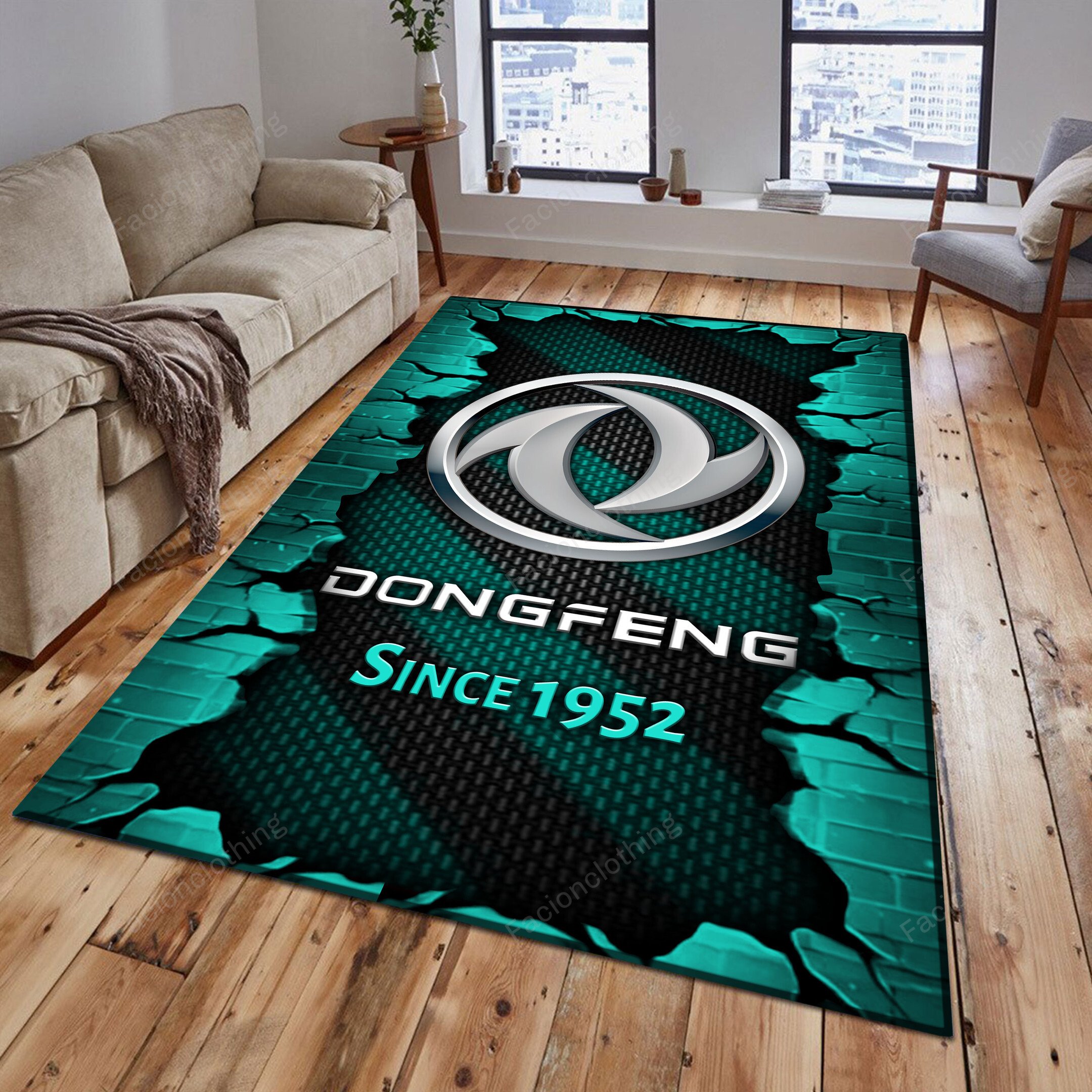 Sportswearmerch Dongfeng Tractor Personalized Rug For Fan