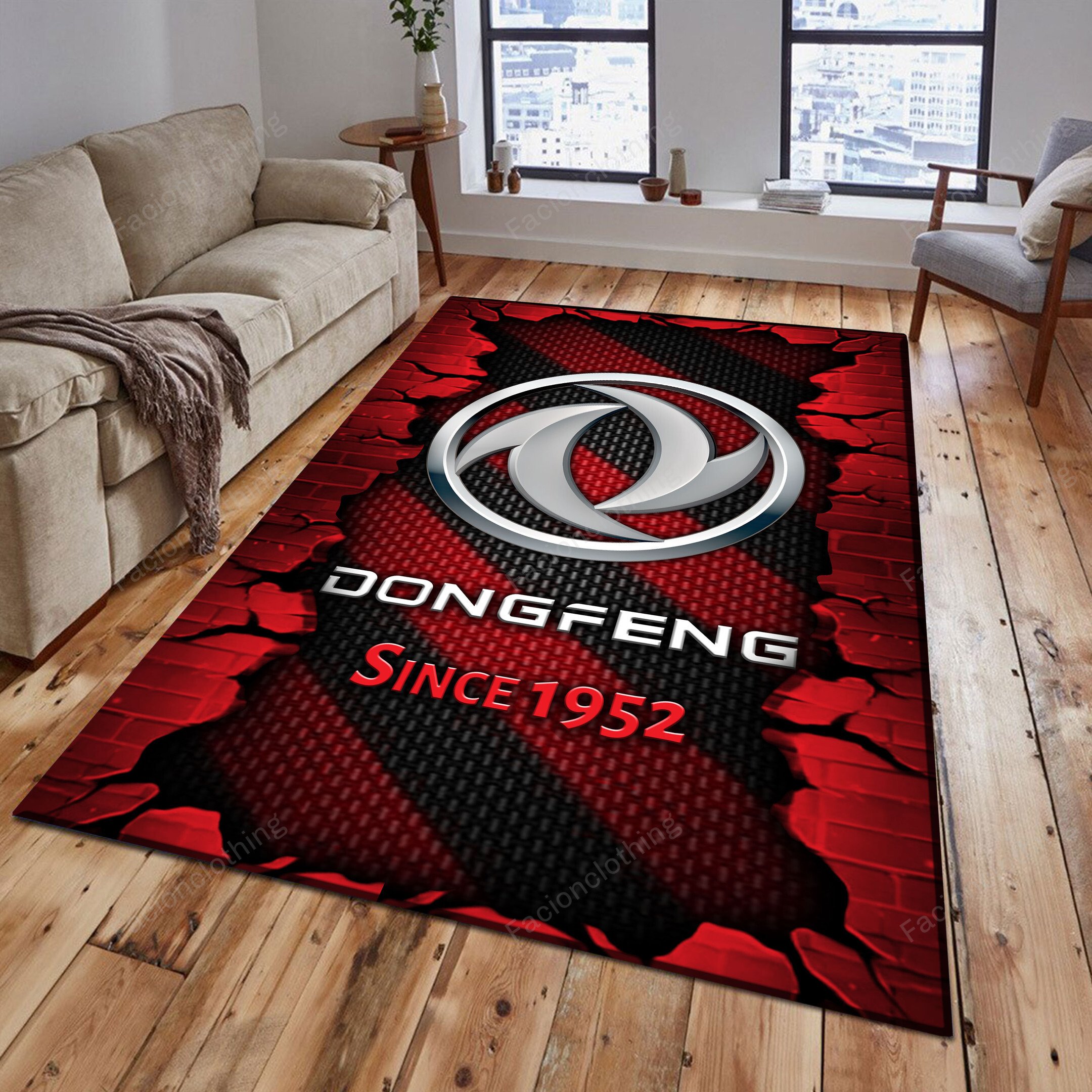 Sportswearmerch Dongfeng Tractor Personalized Rug For Fan
