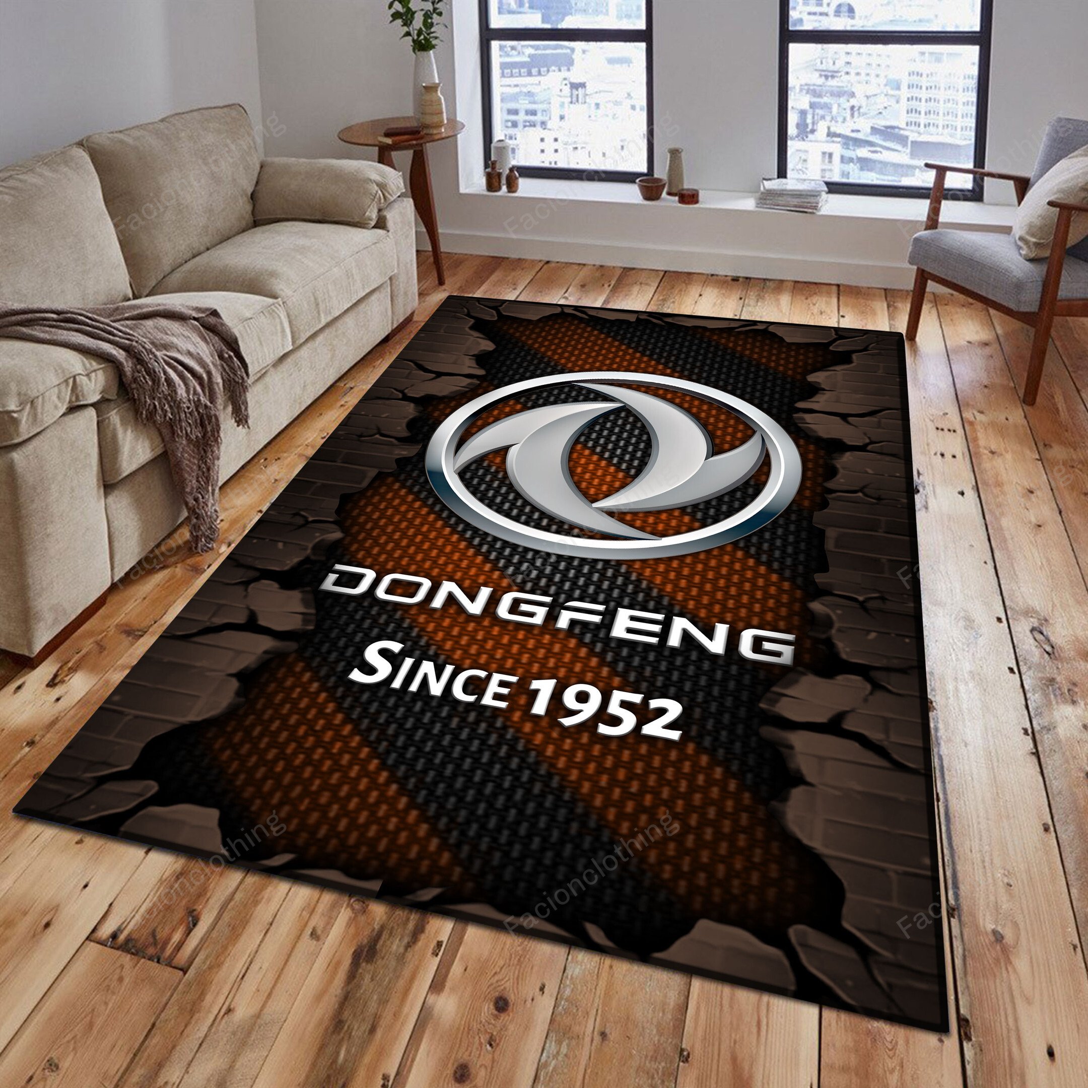 Sportswearmerch Dongfeng Tractor Personalized Rug For Fan
