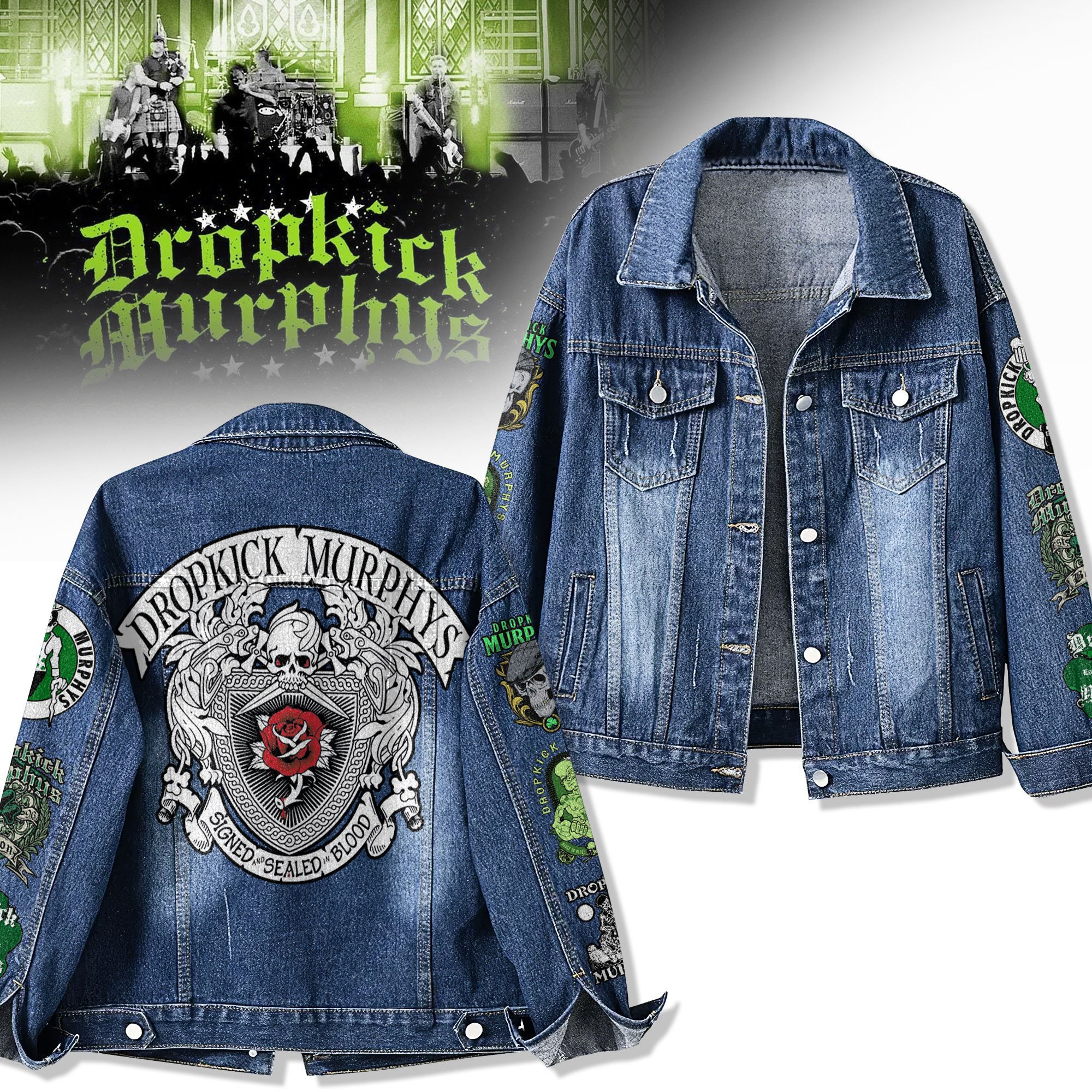 Sportswearmerch Dropkick Murphys Denim Jacket Gift For Fans