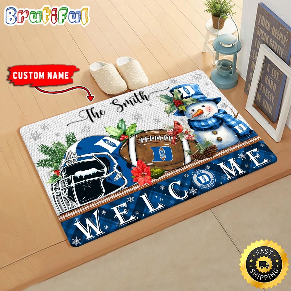 Sportswearmerch Duke Blue Devils NCAA Christmas Doormat For Fan