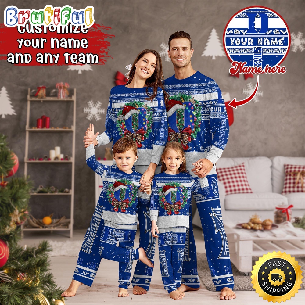 Sportswearmerch Duke Blue Devils NCAA Personalized Pajamas Family For Fan