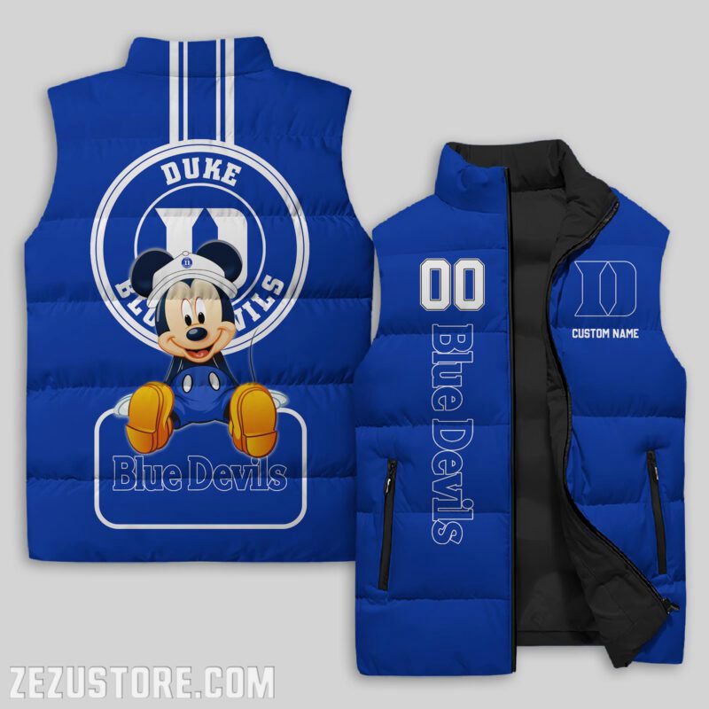 Sportswearmerch Duke Blue Devils NCAA Sleeveless Puffer Jacket For Fans