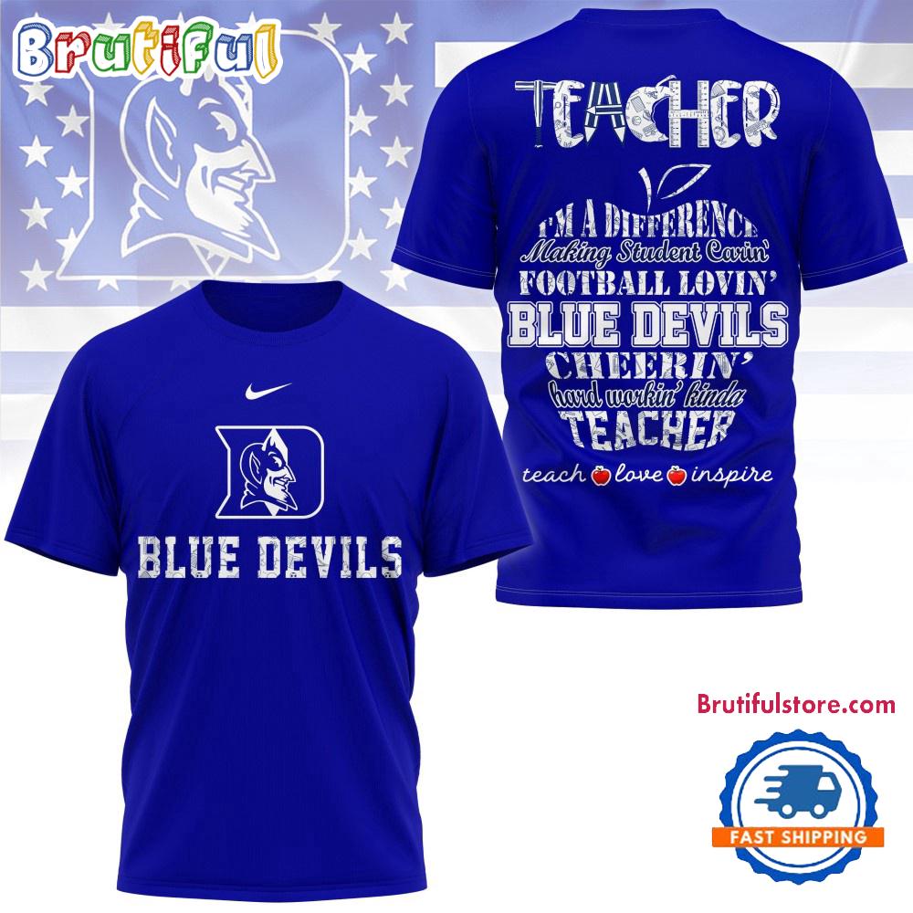 Sportswearmerch Duke Blue Devils NCAA Teacher Teach Love Inspire T-Shirt For Fan