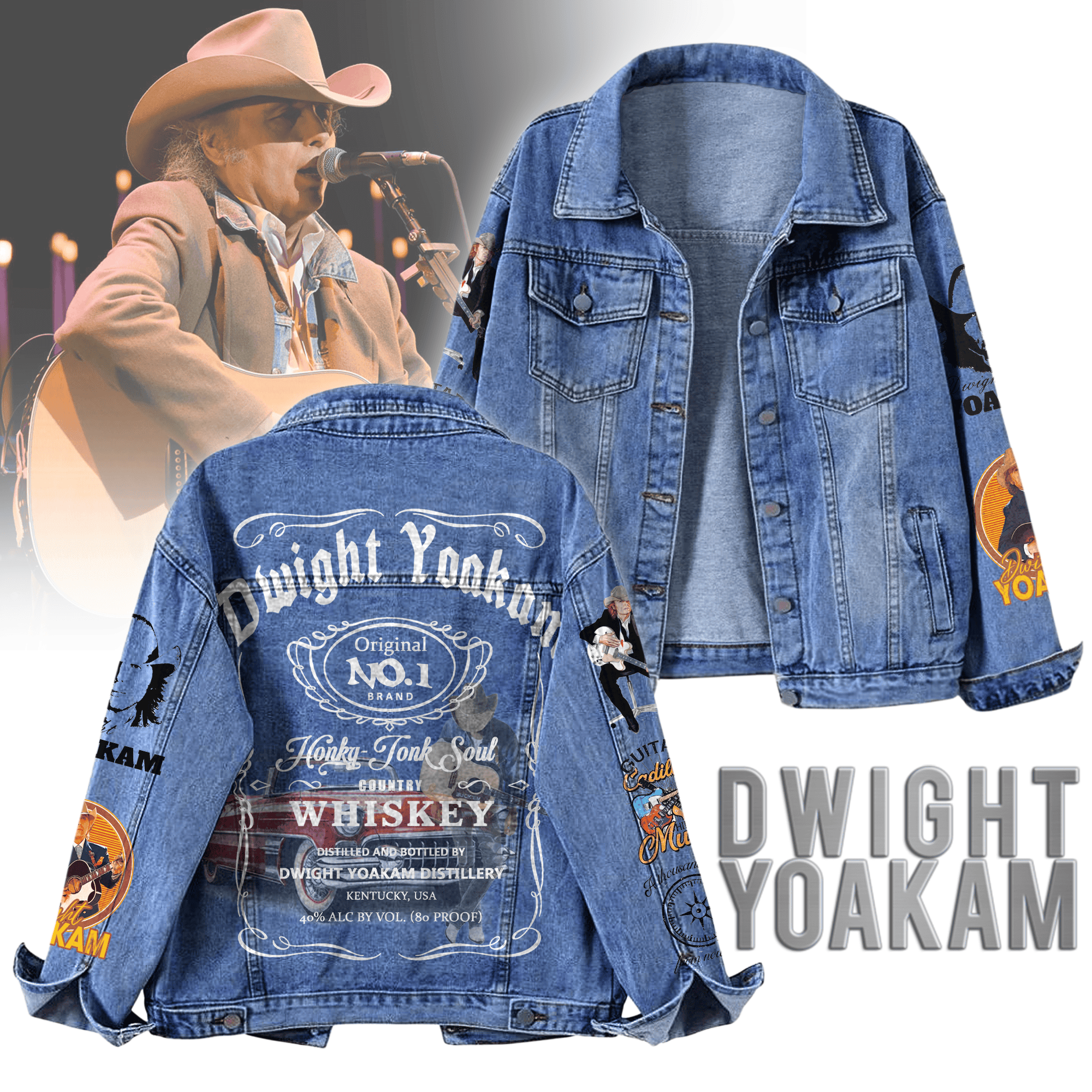 Sportswearmerch Dwight Yoakam Denim Jacket Gift For Fans