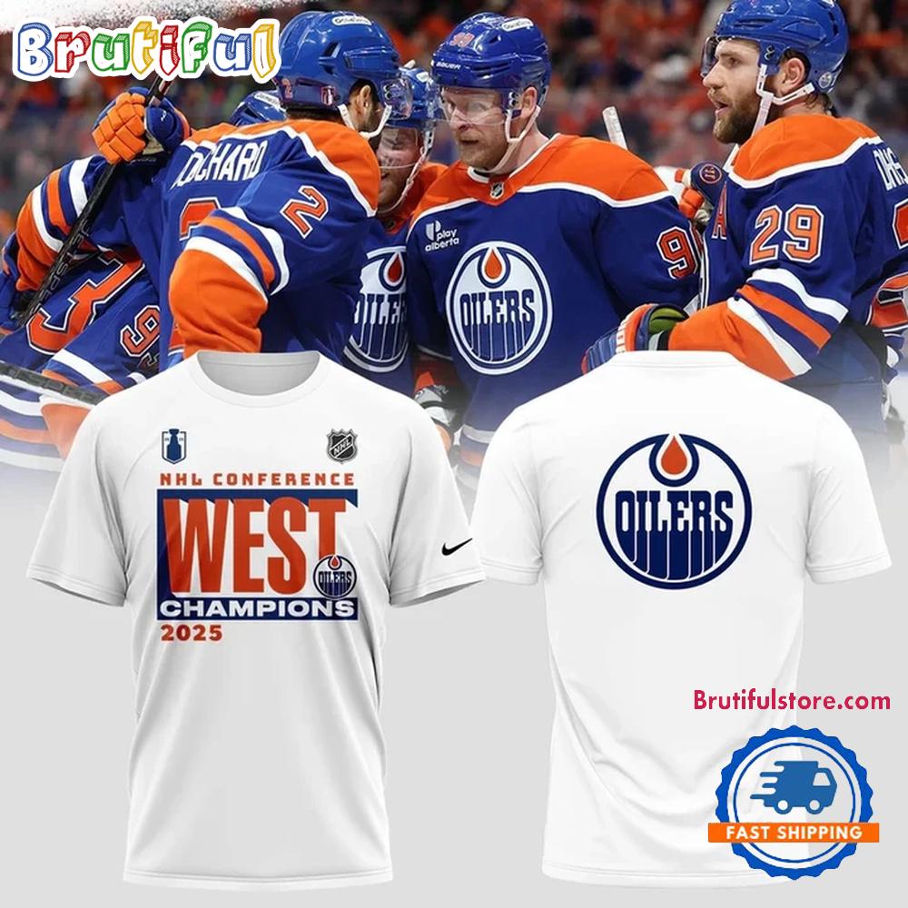 Sportswearmerch Edmonton Oilers NHL Limited Edition Western Conference Champions T-Shirt For Fan