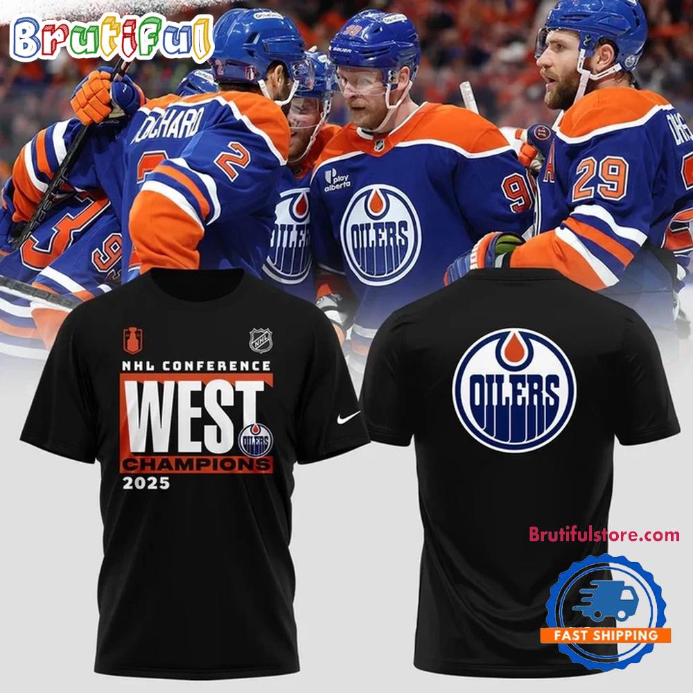 Sportswearmerch Edmonton Oilers NHL Limited Edition Western Conference Champions T-Shirt For Fan