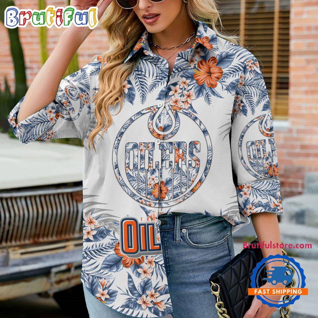 Sportswearmerch Edmonton Oilers NHL Special Hockey Women's Casual Shirt For Fan
