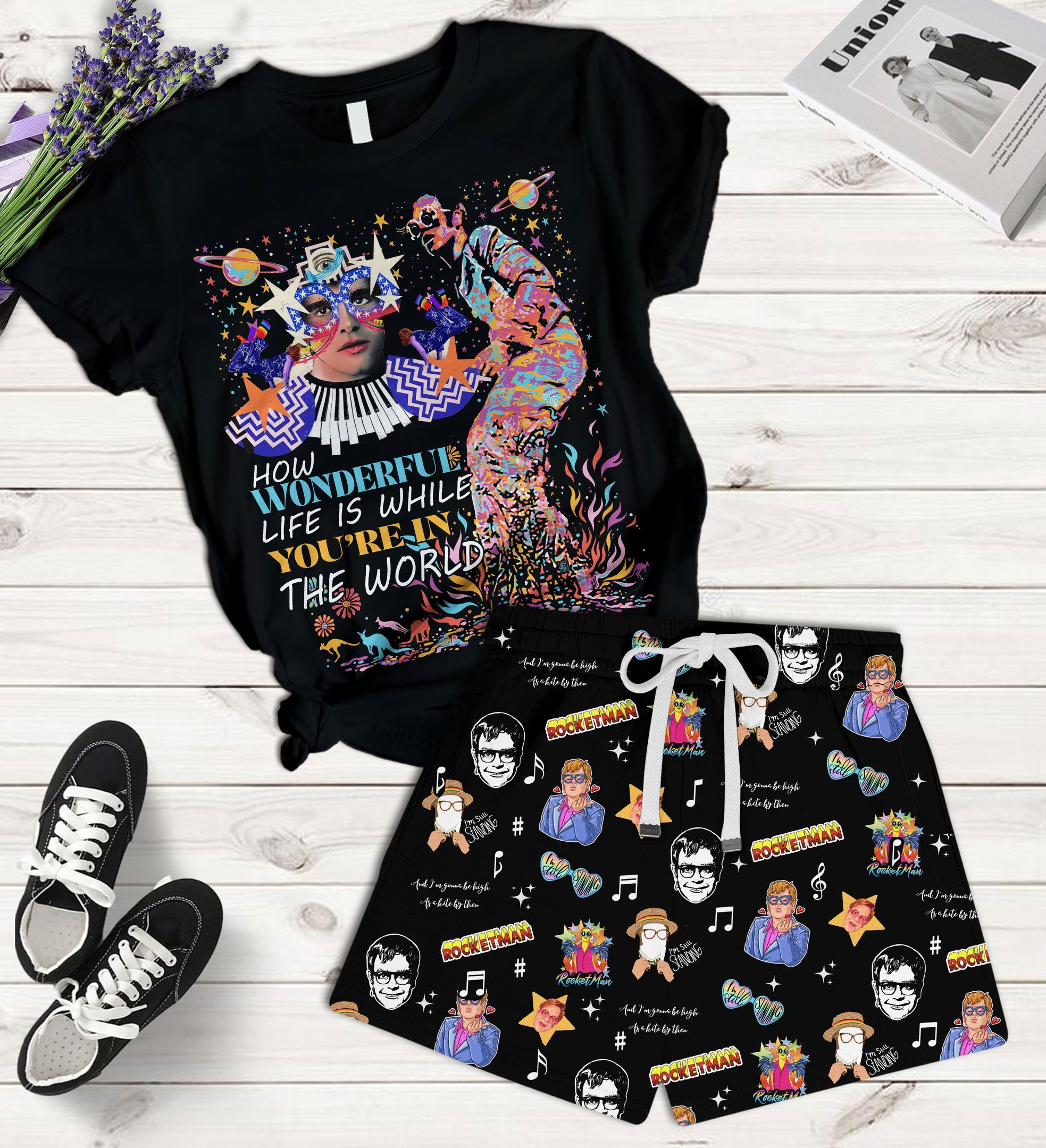 Sportswearmerch Elton John Short Pajamas Set Gifts For Fans