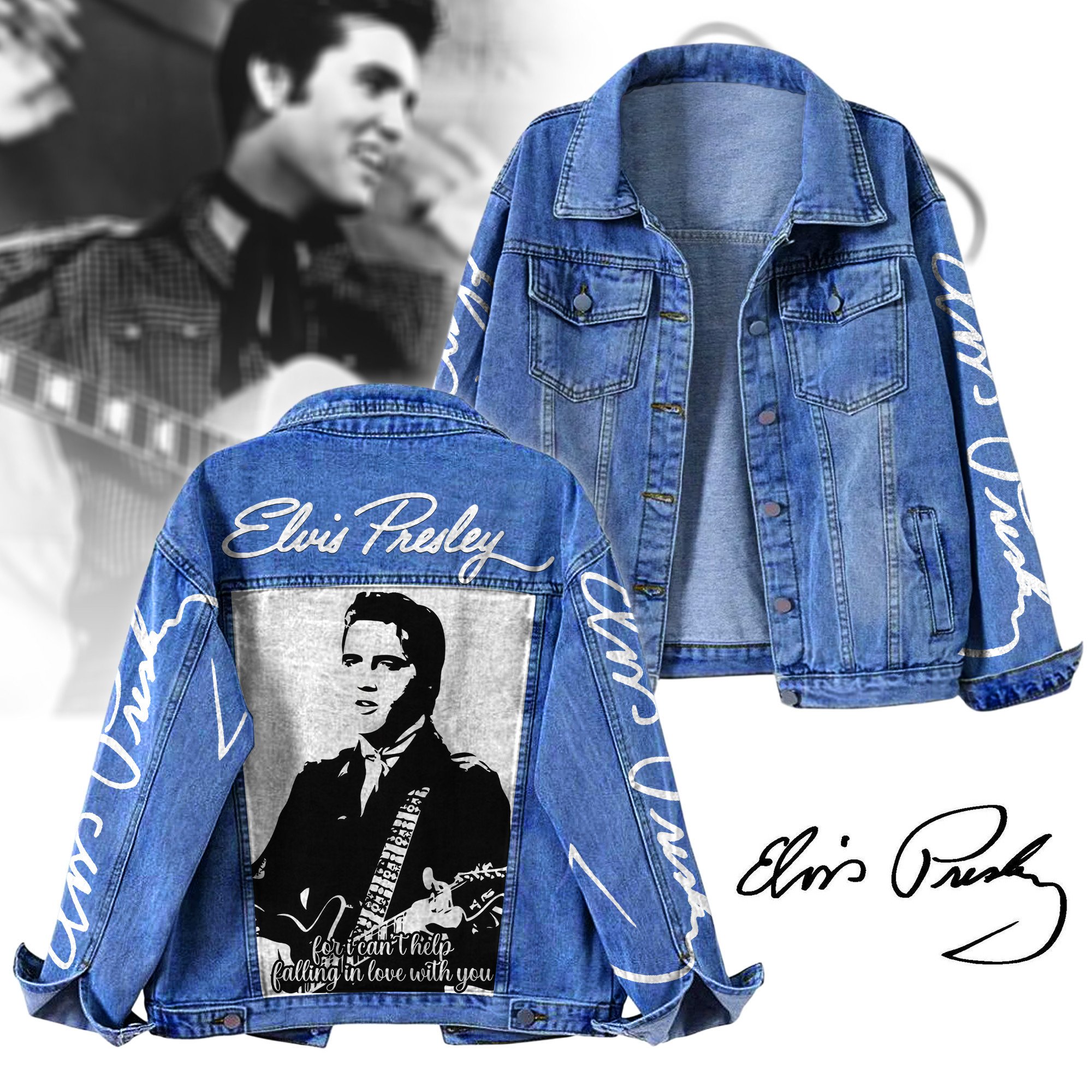 Sportswearmerch Elvis Denim Jacket Gift For Fans