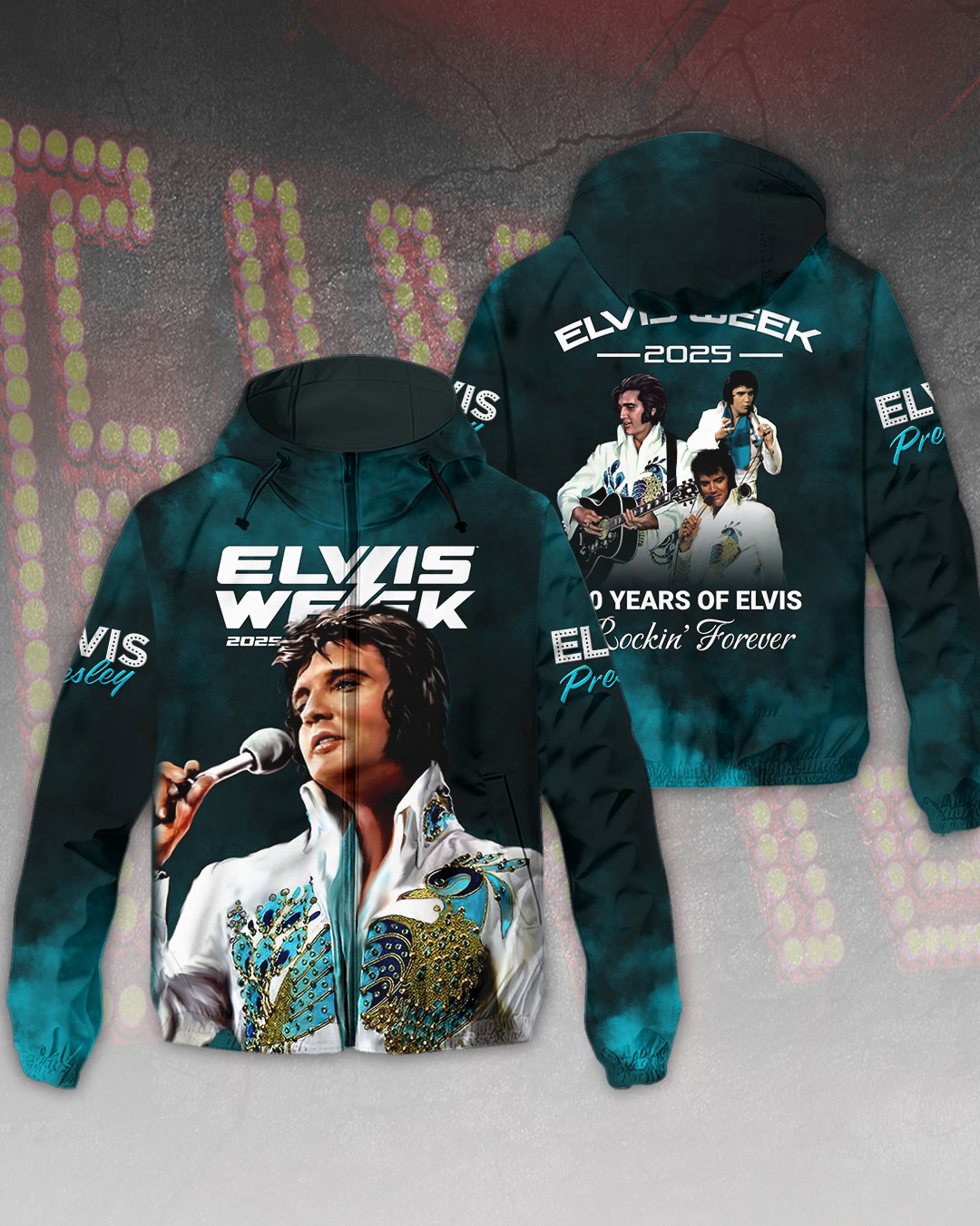 Sportswearmerch Elvis Presley Music Windbreaker Jacket For Fan