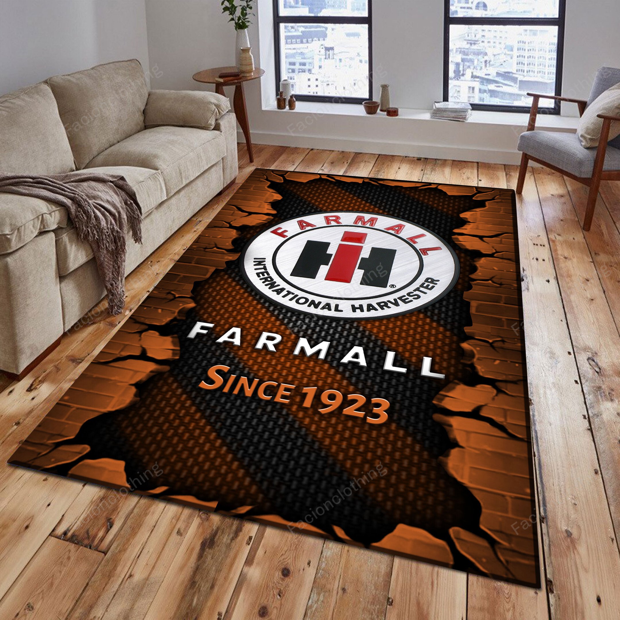 Sportswearmerch Farmall Tractor Personalized Rug For Fan