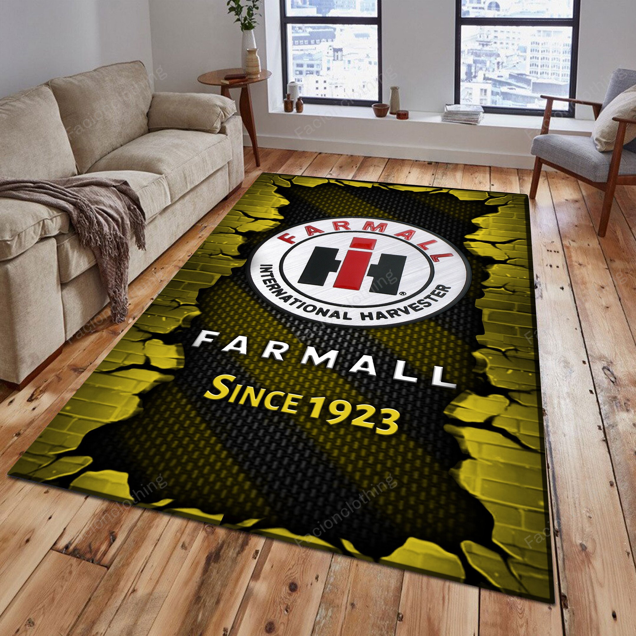 Sportswearmerch Farmall Tractor Personalized Rug For Fan