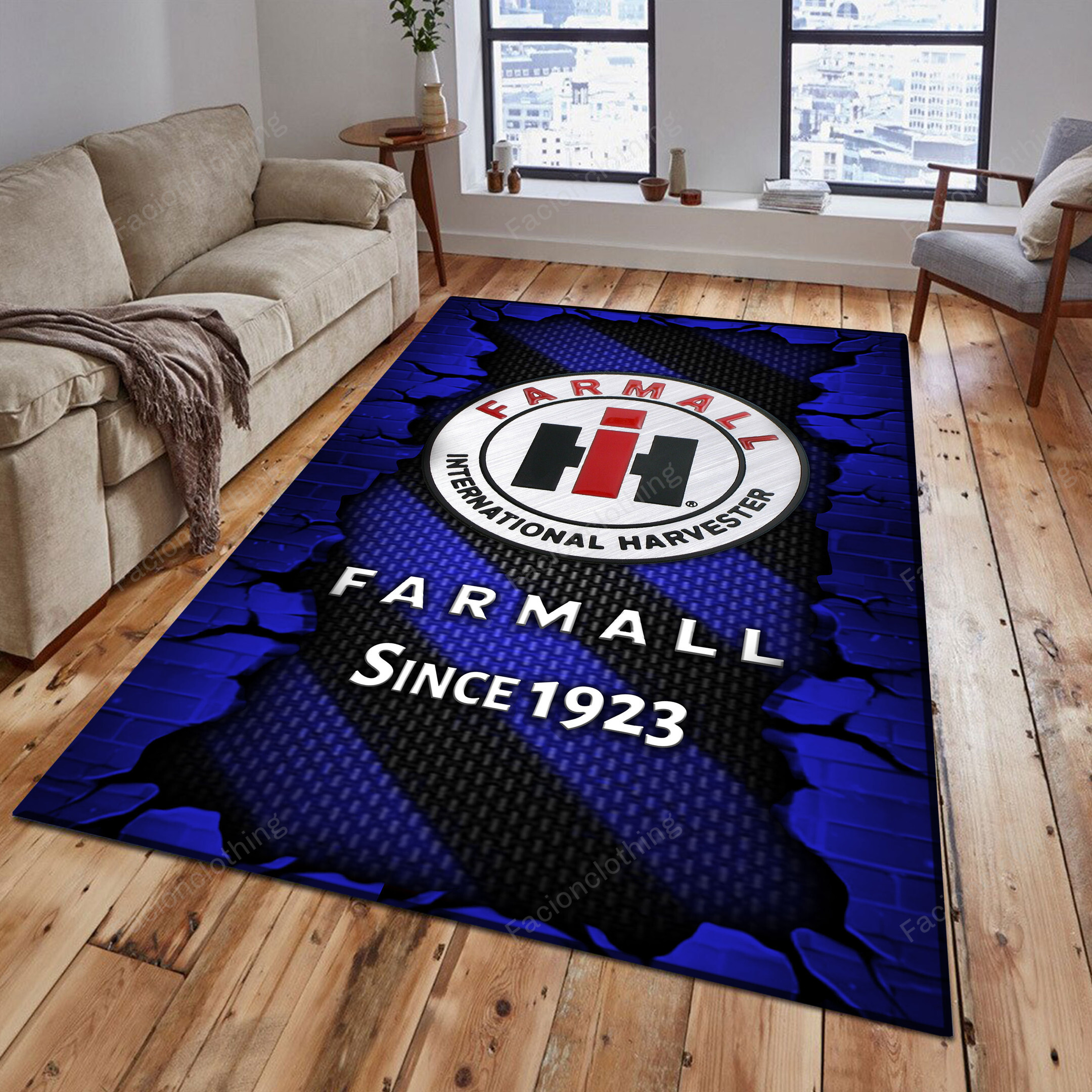 Sportswearmerch Farmall Tractor Personalized Rug For Fan