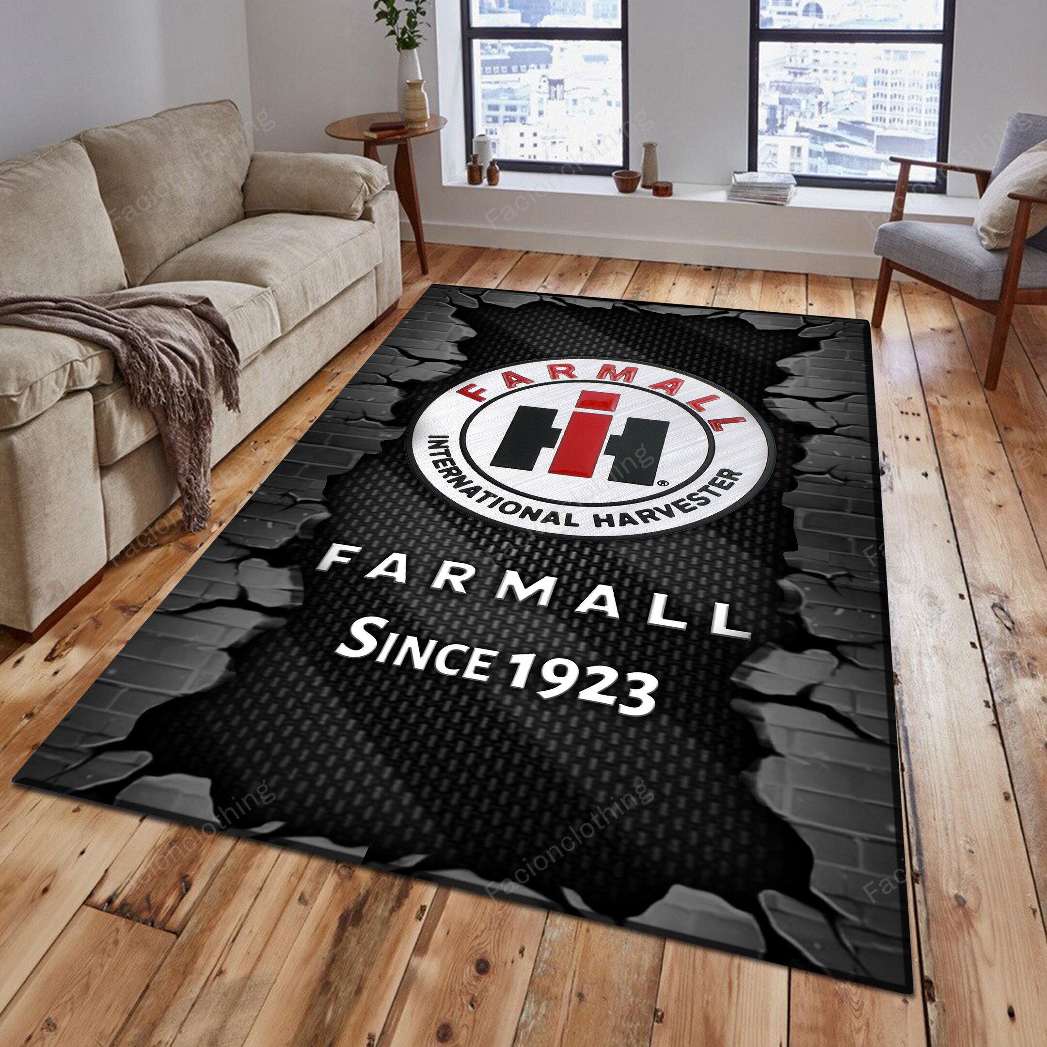 Sportswearmerch Farmall Tractor Personalized Rug For Fan