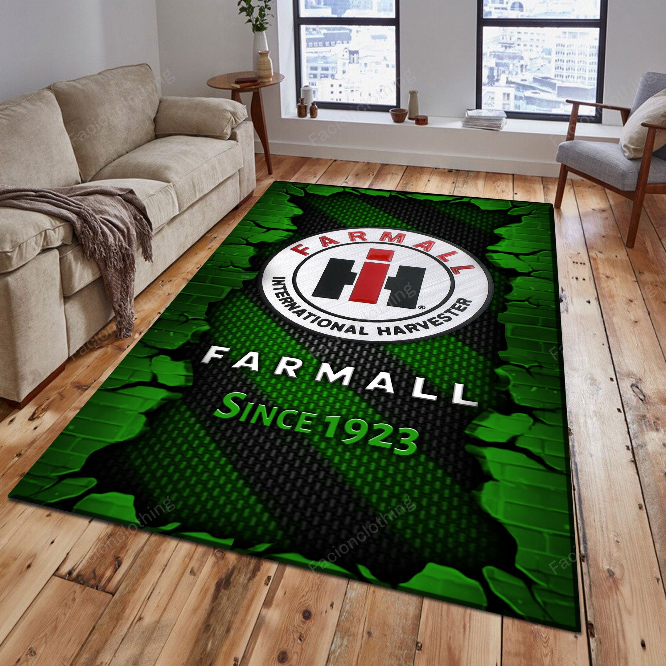 Sportswearmerch Farmall Tractor Personalized Rug For Fan