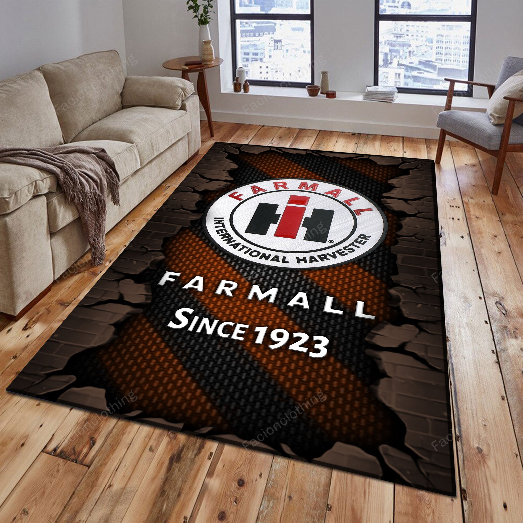 Sportswearmerch Farmall Tractor Personalized Rug For Fan
