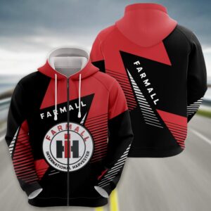 Sportswearmerch Farmall Tractor Zip Hoodie For Fan