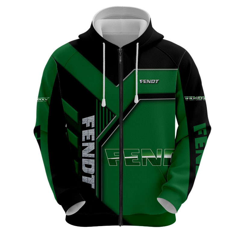 Sportswearmerch Fendt Tractor Personalized Fashion Zip Hoodie For Fan