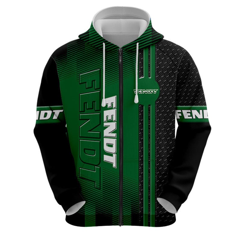 Sportswearmerch Fendt Tractor Personalized Fashion Zip Hoodie For Fan
