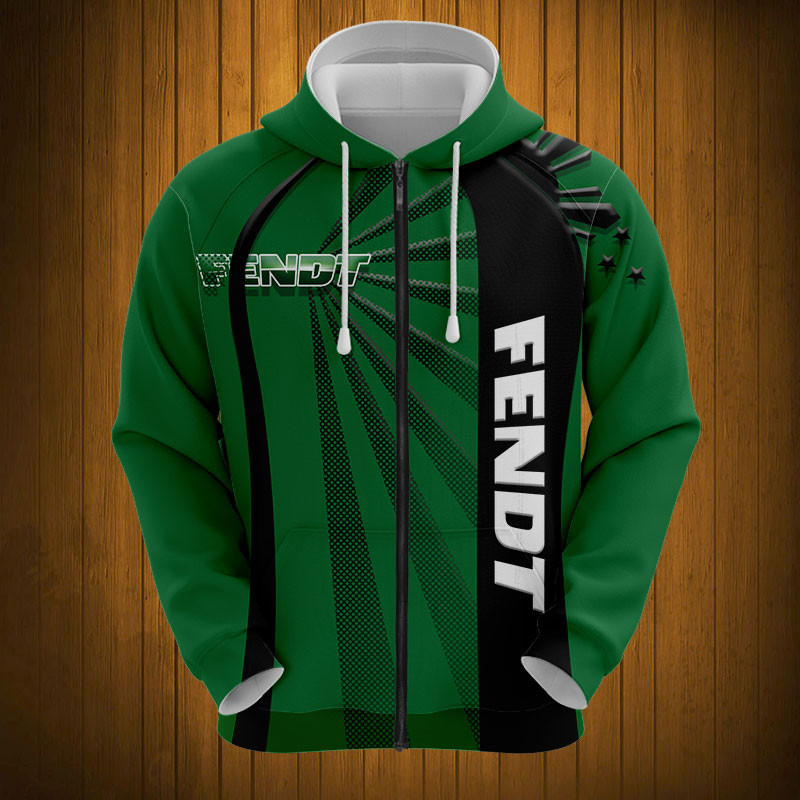 Sportswearmerch Fendt Tractor Personalized Fashion Zip Hoodie For Fan