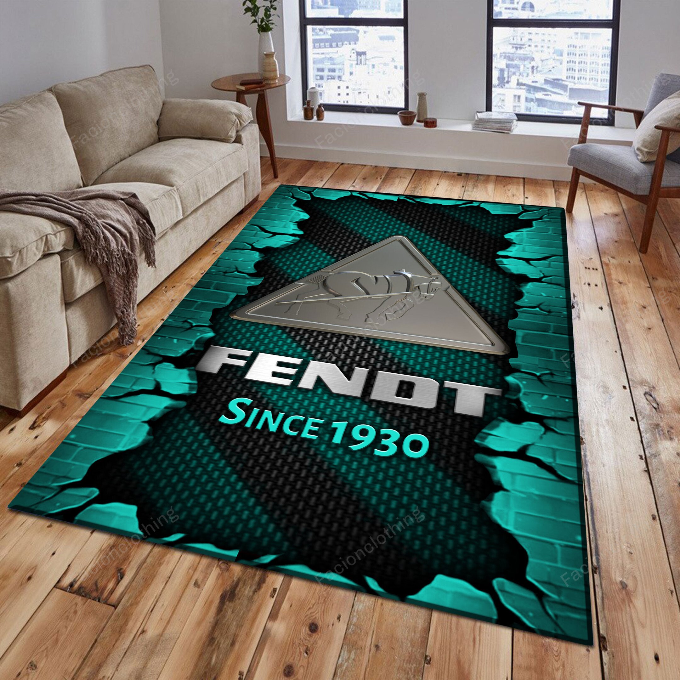 Sportswearmerch Fendt Tractor Personalized Rug For Fan