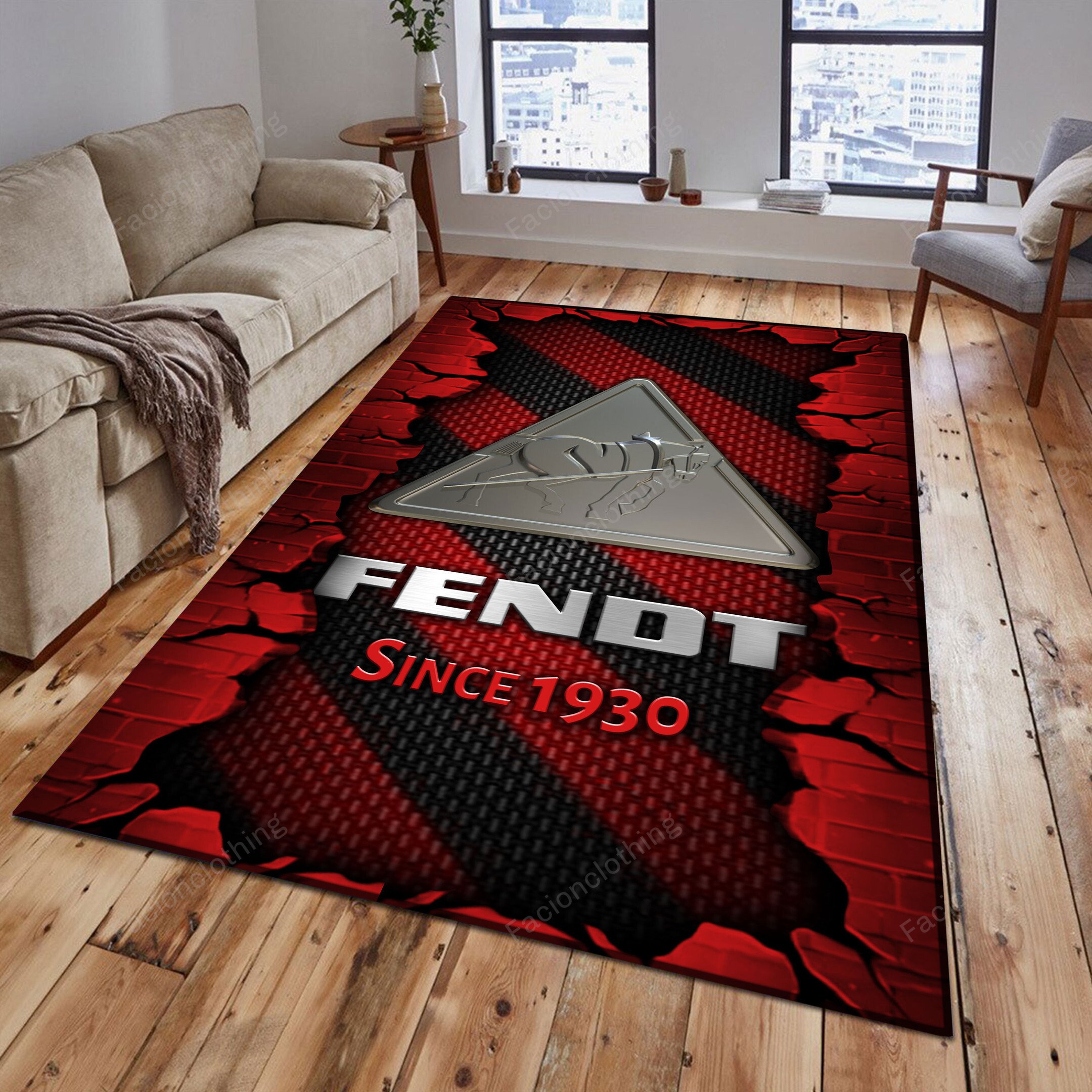 Sportswearmerch Fendt Tractor Personalized Rug For Fan