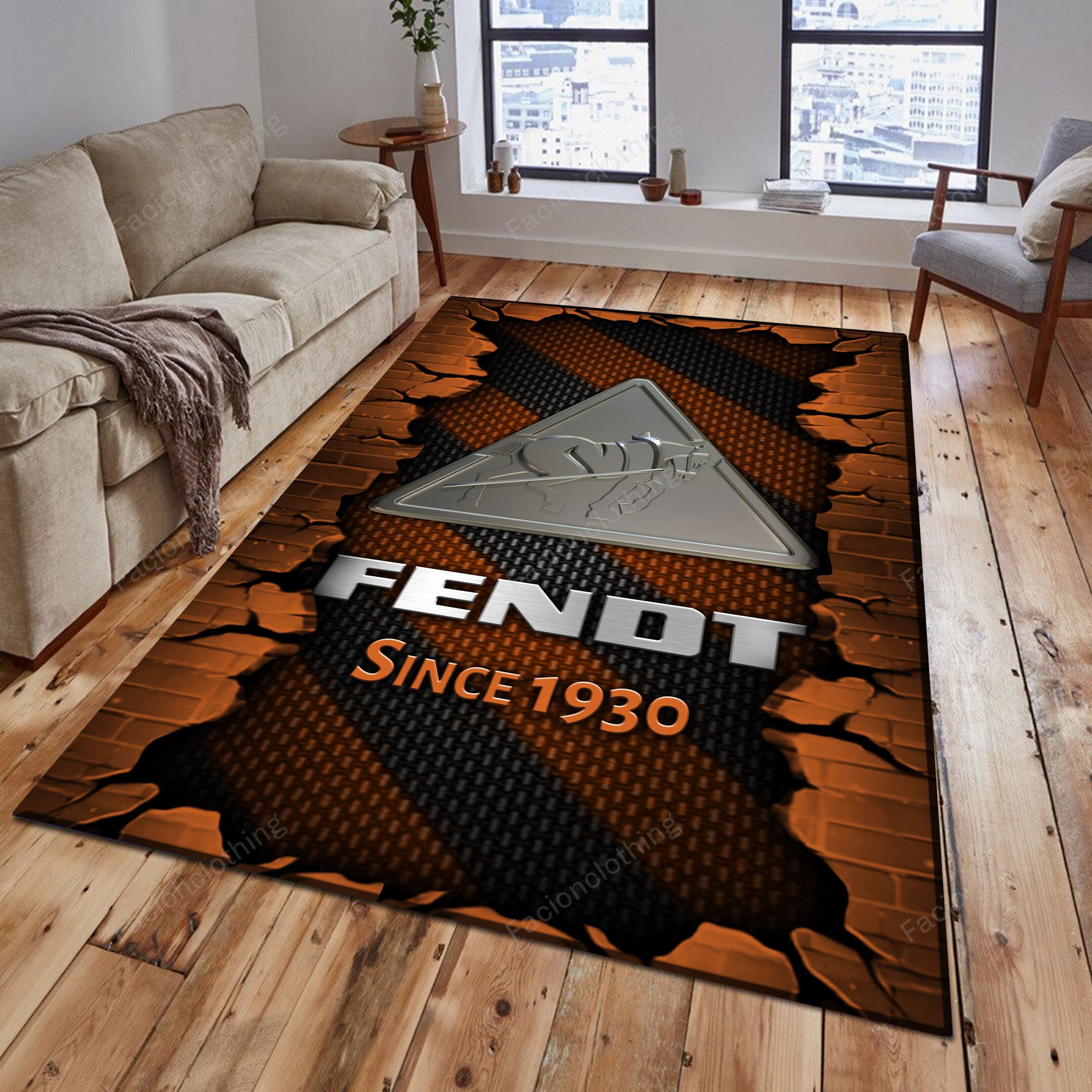 Sportswearmerch Fendt Tractor Personalized Rug For Fan