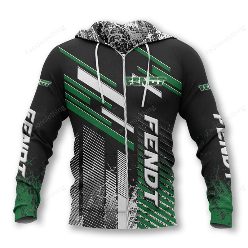Sportswearmerch Fendt Tractor Personalized Zip Hoodie For Fan