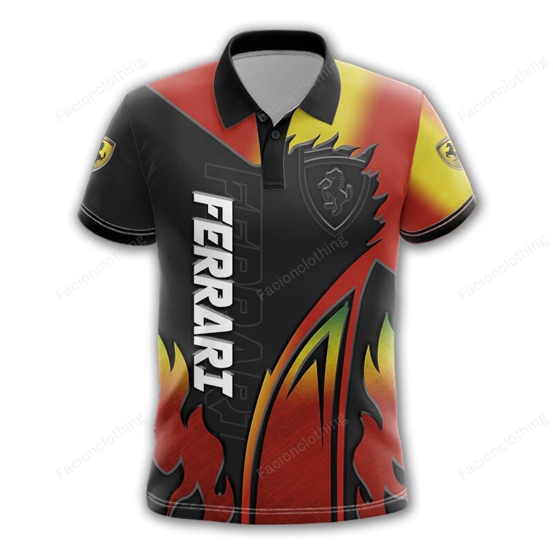 Sportswearmerch Ferrari Personalized Polo For Fan