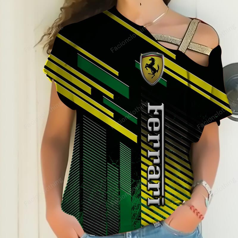 Sportswearmerch Ferrari Personalized Women Shirt For Fan