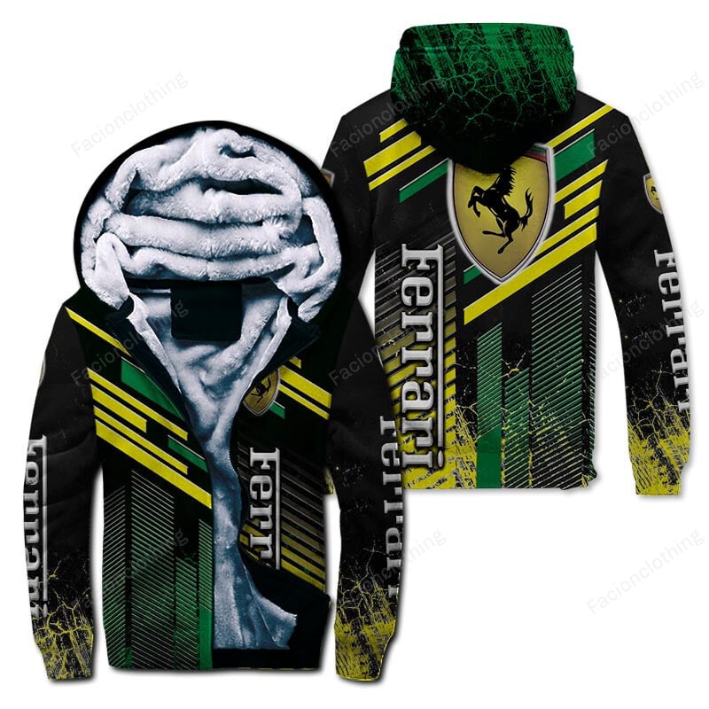 Sportswearmerch Ferrari Personalized Zip Hoodie Velvet Hoodie For Fan