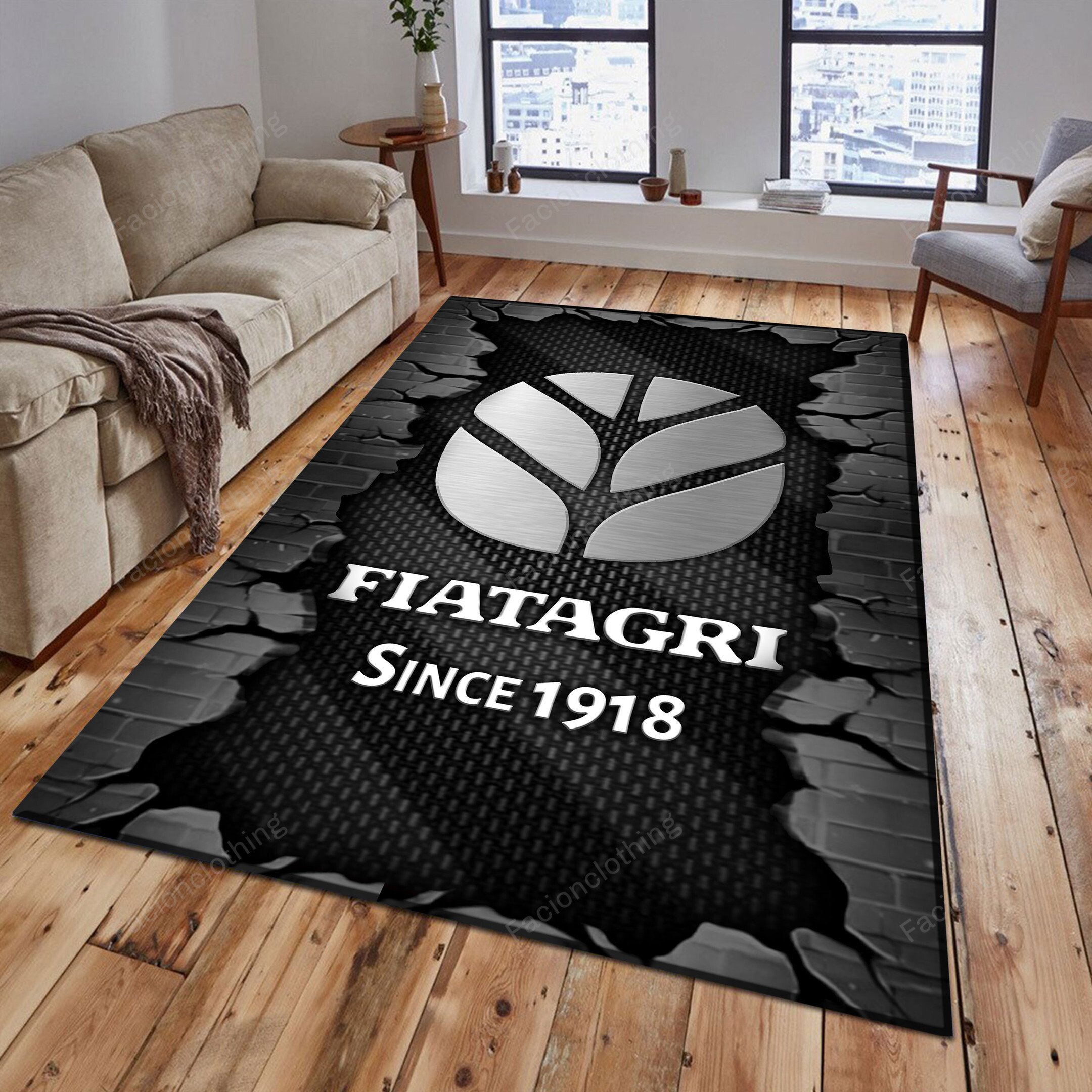 Sportswearmerch Fiatagri Tractor Personalized Rug For Fan