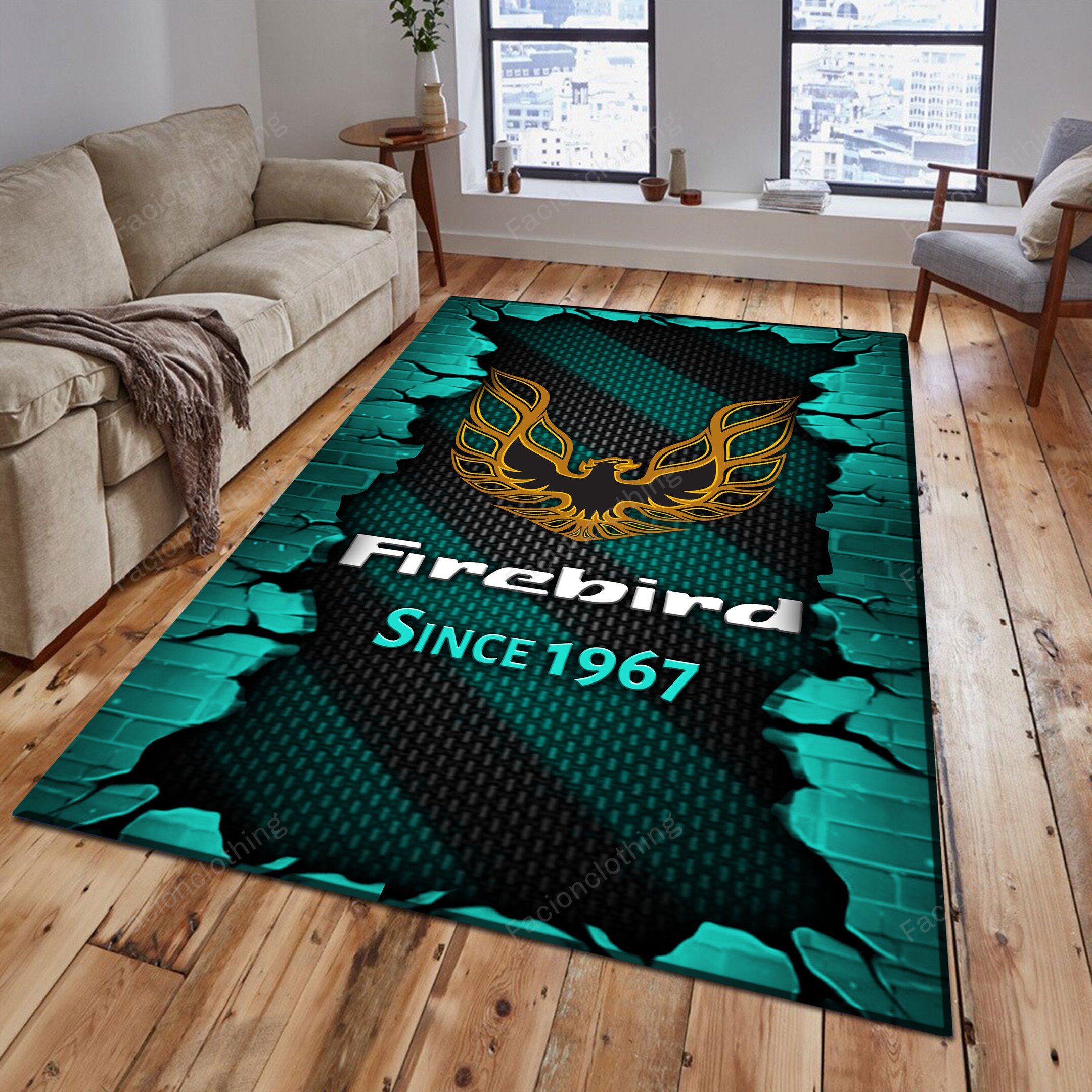 Sportswearmerch Firebird Pontiac Car Personalized Rug For Fan