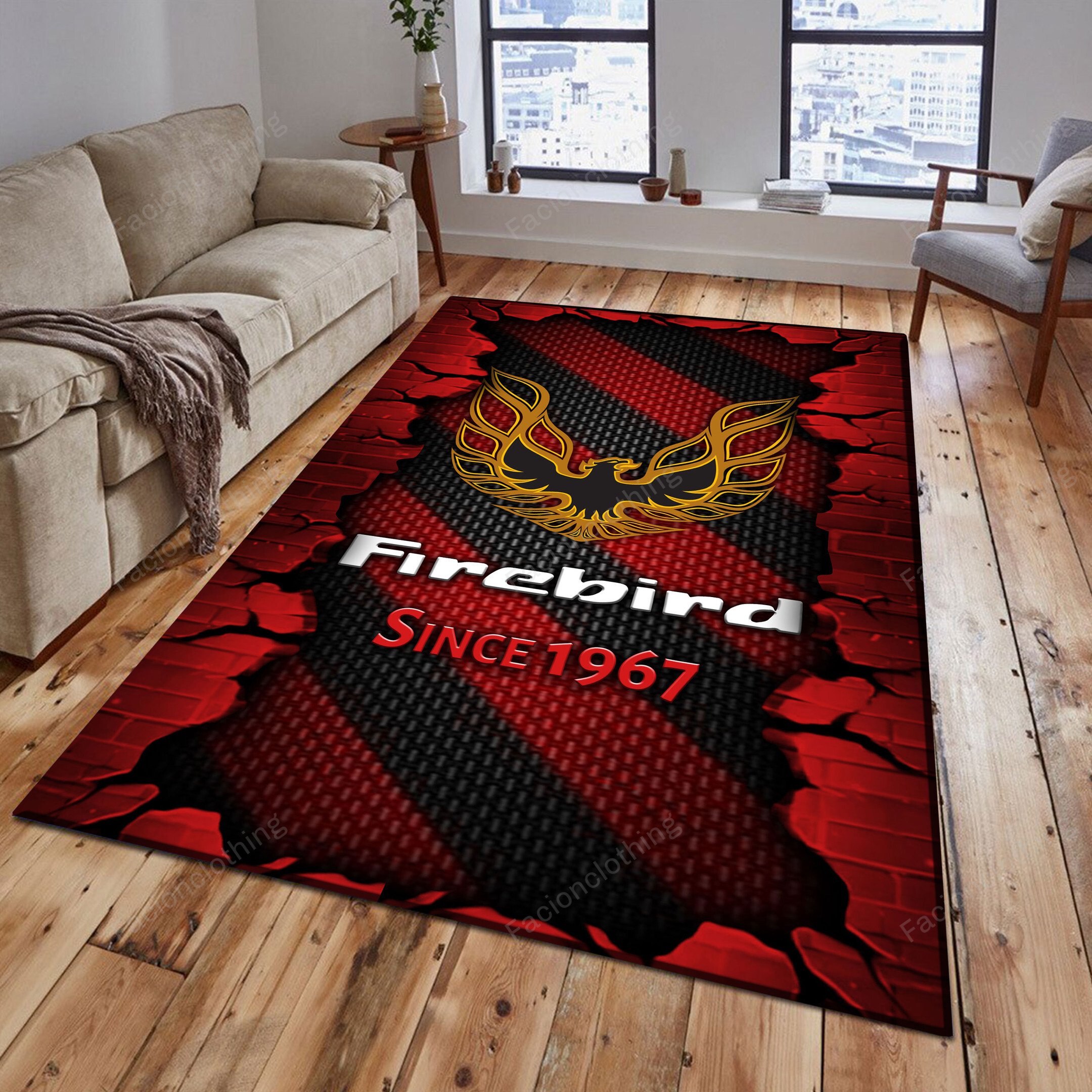 Sportswearmerch Firebird Pontiac Car Personalized Rug For Fan