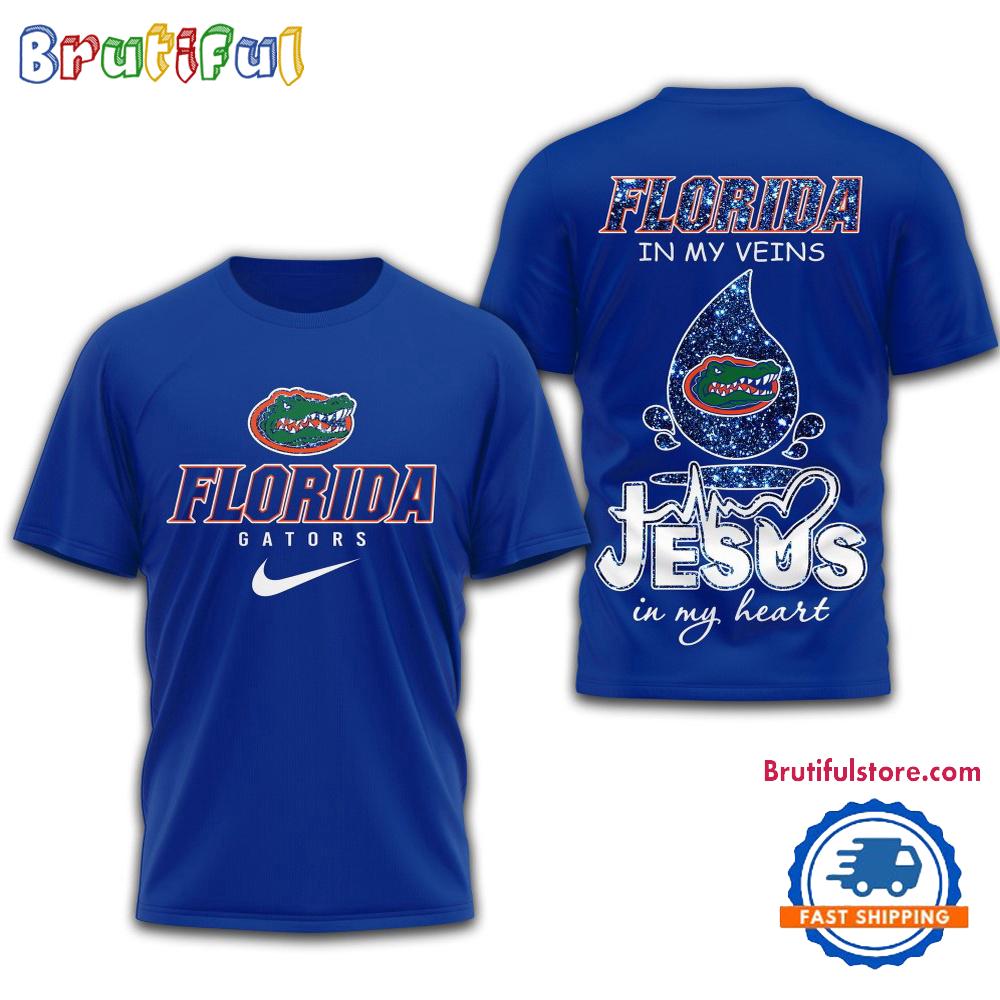 Sportswearmerch Florida Gators NCAA Jesus In My Heart T-Shirt For Fan
