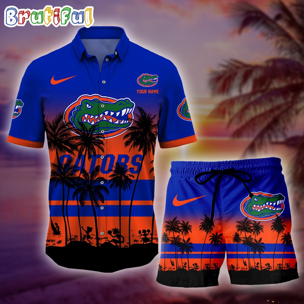 Sportswearmerch Florida Gators NCAA Palm Tree Summer Personalized Set Short Set For Fan