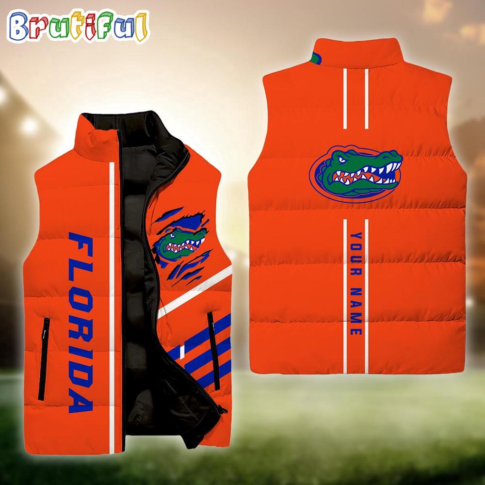 Sportswearmerch Florida Gators NCAA Personalized Sleeveless Down Puffer Jacket For Fan