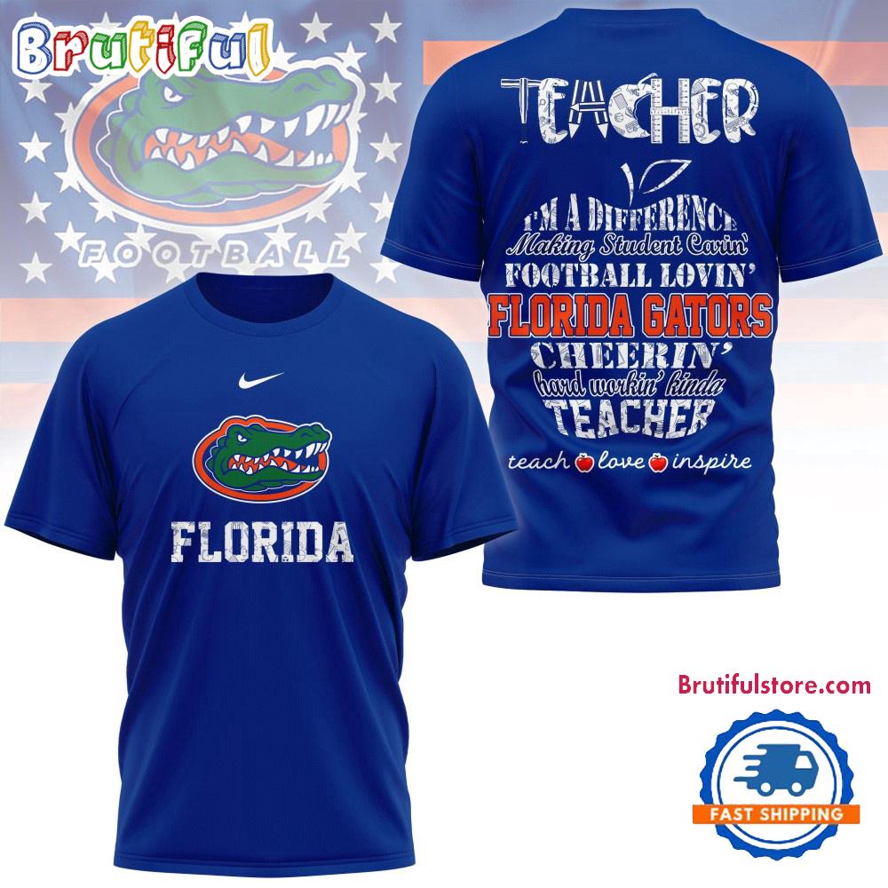 Sportswearmerch Florida Gators NCAA Teacher Teach Love Inspire T-Shirt For Fan