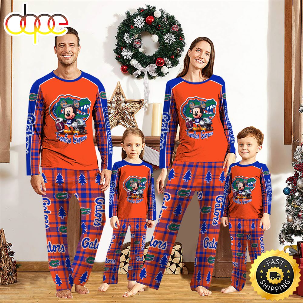 Sportswearmerch Florida Gators NCAA x Mickey Mouse Personalized Pajamas Family For Fan