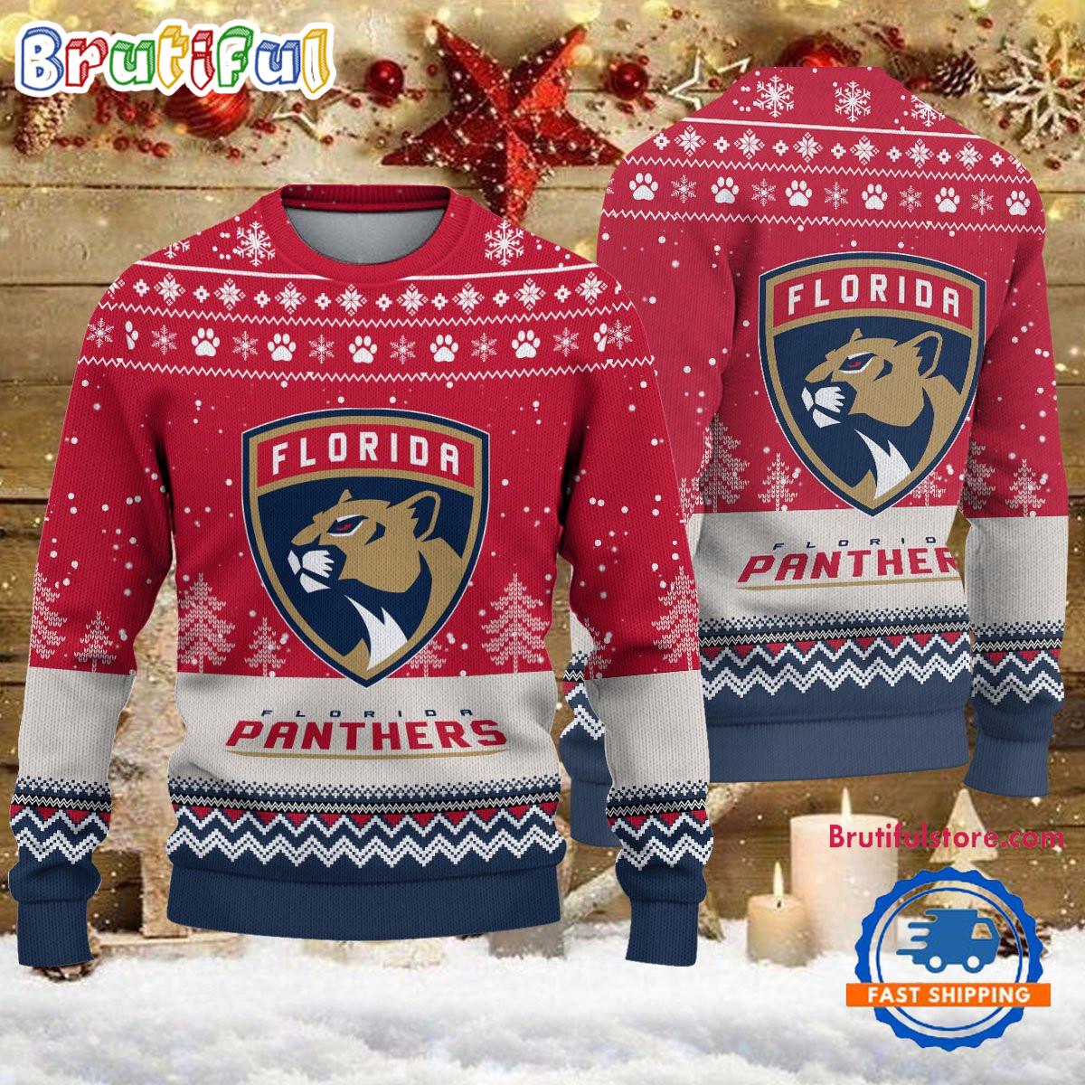 Sportswearmerch Florida Panthers NHL Personalized Christmas Sweater For Fan
