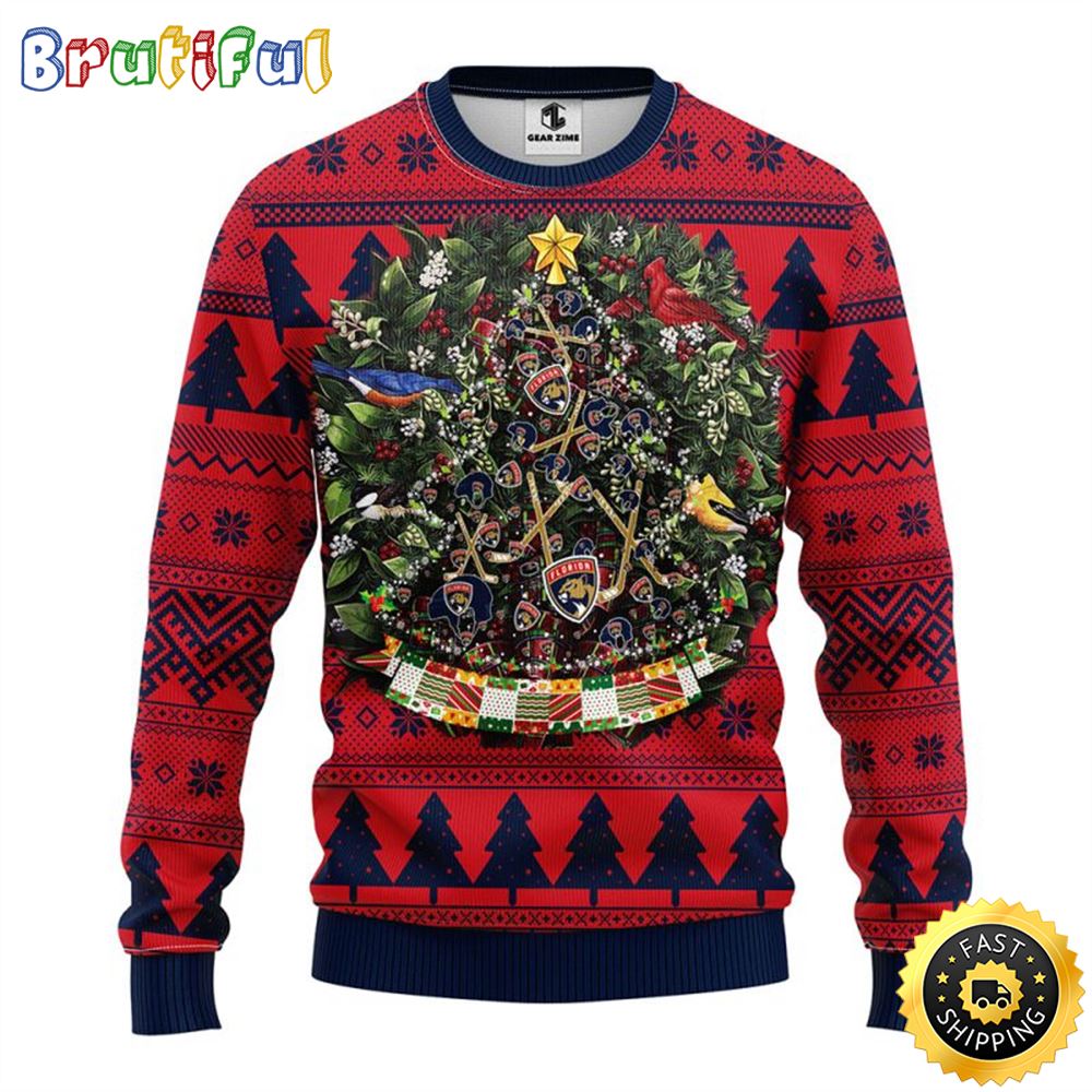 Sportswearmerch Florida Panthers NHL Personalized Christmas Sweater For Fan